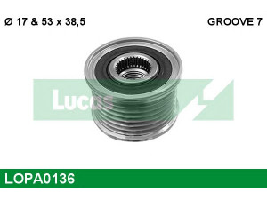 LUCAS ENGINE DRIVE LOPA0136 laisvos eigos sankaba, kint. sr. generatorius 
 Diržinė pavara -> Laisvos eigos sankaba, kint. sr. generatorius
23100-JG71B, 23151-JG71B
