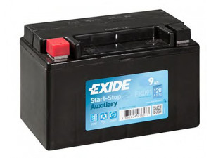 EXIDE EK091 starterio akumuliatorius; starterio akumuliatorius 
 Elektros įranga -> Akumuliatorius