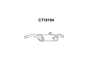 VENEPORTE CT15194 galinis duslintuvas 
 Išmetimo sistema -> Duslintuvas
172691, 172692, 1726H0, 1726H1