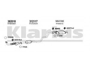 KLARIUS 570305U išmetimo sistema 
 Išmetimo sistema -> Išmetimo sistema, visa