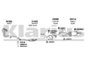 KLARIUS 390420E išmetimo sistema 
 Išmetimo sistema -> Išmetimo sistema, visa