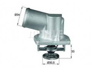 MAHLE ORIGINAL TI 132 92D termostatas, aušinimo skystis 
 Aušinimo sistema -> Termostatas/tarpiklis -> Thermostat
90 412 901, 95517663, 1338073, 1338430