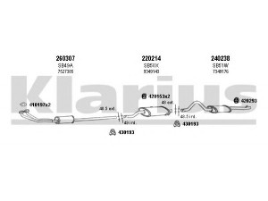 KLARIUS 750021E išmetimo sistema 
 Išmetimo sistema -> Išmetimo sistema, visa