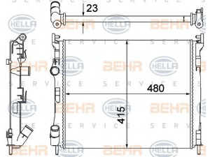HELLA 8MK 376 700-381 radiatorius, variklio aušinimas 
 Aušinimo sistema -> Radiatorius/alyvos aušintuvas -> Radiatorius/dalys
77 00 436 916