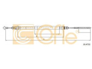 COFLE 10.4722 trosas, stovėjimo stabdys 
 Stabdžių sistema -> Valdymo svirtys/trosai
1487274080, 4745T6