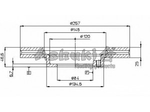 ASHUKI T602-76 stabdžių diskas 
 Stabdžių sistema -> Diskinis stabdys -> Stabdžių diskas
0 986 478 397/BOSCH, 09.5017.10/BREMBO