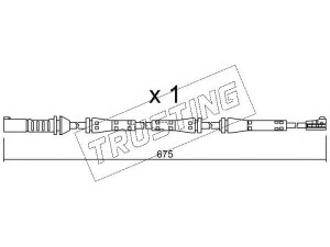 TRUSTING SU.278 įspėjimo kontaktas, stabdžių trinkelių susidėvėjimas 
 Stabdžių sistema -> Susidėvėjimo indikatorius, stabdžių trinkelės
34 35 6 792 289