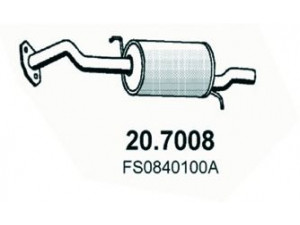 ASSO 20.7008 galinis duslintuvas 
 Išmetimo sistema -> Duslintuvas
FP0940100, FP0940100A, FP0940100D9A