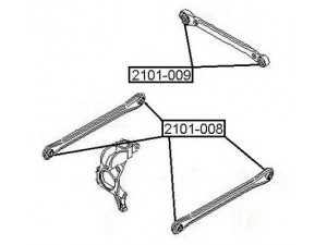 ASVA 2101-008 valdymo svirties/išilginių svirčių įvorė 
 Ašies montavimas/vairavimo mechanizmas/ratai -> Valdymo svirtis/pasukamosios svirties sujungimas -> Montavimas/sutvirtinimas
1S715K743AC, 1 118 921