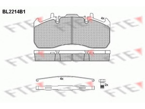 FTE BL2214B1 stabdžių trinkelių rinkinys, diskinis stabdys 
 Techninės priežiūros dalys -> Papildomas remontas
20568712, 20568715, 21352573, 21496551