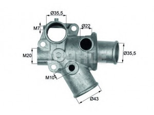 MAHLE ORIGINAL TI 75 80D termostatas, aušinimo skystis 
 Aušinimo sistema -> Termostatas/tarpiklis -> Thermostat
7634347, 7634348