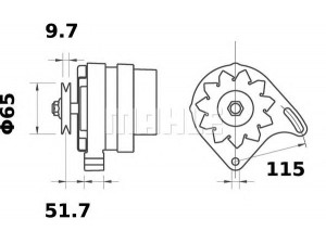 MAHLE ORIGINAL MG 204 kintamosios srovės generatorius
1158.358.0, ED0011573580