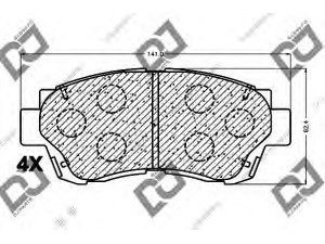 DJ PARTS BP1119 stabdžių trinkelių rinkinys, diskinis stabdys 
 Techninės priežiūros dalys -> Papildomas remontas
04465-33220, 04465-50010, 04465-50080