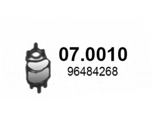 ASSO 07.0010 katalizatoriaus keitiklis 
 Išmetimo sistema -> Katalizatoriaus keitiklis
96484268