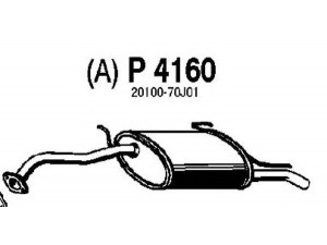 FENNO P4160 galinis duslintuvas 
 Išmetimo sistema -> Duslintuvas
20100-70J00, 20100-70J01, 20100-70J10