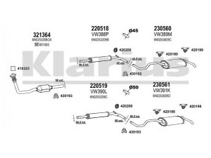 KLARIUS 930567E išmetimo sistema 
 Išmetimo sistema -> Išmetimo sistema, visa