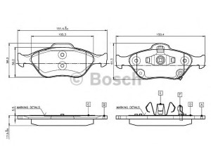 BOSCH 0 986 TB3 016 stabdžių trinkelių rinkinys, diskinis stabdys 
 Techninės priežiūros dalys -> Papildomas remontas
044650D050