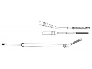 KAWE BW02124 trosas, stovėjimo stabdys 
 Stabdžių sistema -> Valdymo svirtys/trosai
34411160873