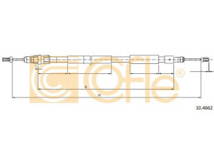 COFLE 10.4662 trosas, stovėjimo stabdys 
 Stabdžių sistema -> Valdymo svirtys/trosai
4745Z6, 9659014080