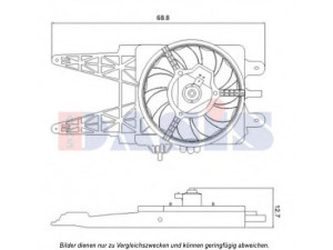 AKS DASIS 088068N ventiliatorius, radiatoriaus 
 Aušinimo sistema -> Oro aušinimas
46785738