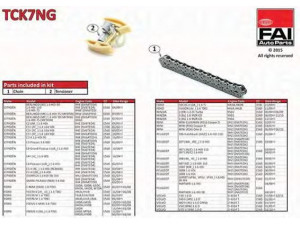 FAI AutoParts TCK7NG pavaros grandinės komplektas 
 Variklis -> Variklio uždegimo laiko reguliavimo kontrolė -> Sinchronizavimo grandinė/įtempiklis/kreiptuvas -> Pavaros grandinės komplektas
0816.J1