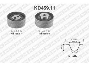 SNR KD459.11 paskirstymo diržo komplektas 
 Techninės priežiūros dalys -> Papildomas remontas
0818-20, 0830-12, 0831-37, 0831-R6