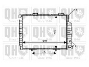 QUINTON HAZELL QER2240 radiatorius, variklio aušinimas
220 500 1403, 220 500 2403, 2205 0024 03