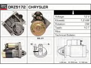 DELCO REMY DRZ5172 starteris 
 Elektros įranga -> Starterio sistema -> Starteris
56041013, M1T79481, M1T79482