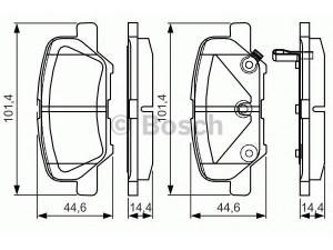 BOSCH 0 986 TB3 224 stabdžių trinkelių rinkinys, diskinis stabdys 
 Techninės priežiūros dalys -> Papildomas remontas
16 098 996 80, GHY92648Z, 4605A802