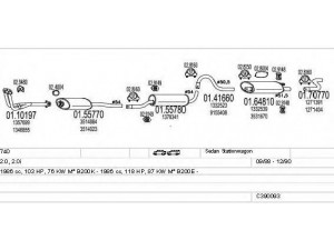 MTS C390093002223 išmetimo sistema 
 Išmetimo sistema -> Išmetimo sistema, visa