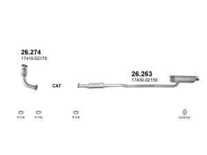 POLMO POLMO00698 išmetimo sistema 
 Išmetimo sistema -> Išmetimo sistema, visa