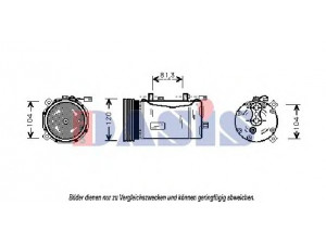 AKS DASIS 851600N kompresorius, oro kondicionierius 
 Oro kondicionavimas -> Kompresorius/dalys
1067110, 1067111, 7340656, 95NW19D629BB