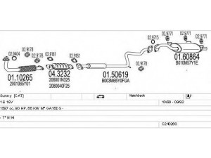 MTS C240260009195 išmetimo sistema 
 Išmetimo sistema -> Išmetimo sistema, visa