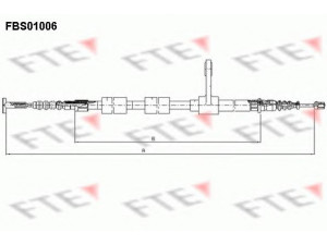 FTE FBS01006 trosas, stovėjimo stabdys 
 Stabdžių sistema -> Valdymo svirtys/trosai
46542755