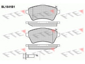 FTE BL1841B1 stabdžių trinkelių rinkinys, diskinis stabdys 
 Techninės priežiūros dalys -> Papildomas remontas
LR021899, SFP000010, SFP000020