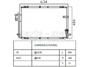 PARTS-MALL PXNCB-020 kondensatorius, oro kondicionierius
0K2KB61480, K2KB61480