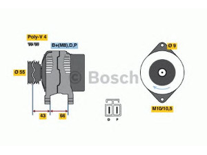 BOSCH 0 986 045 551 kintamosios srovės generatorius 
 Elektros įranga -> Kint. sr. generatorius/dalys -> Kintamosios srovės generatorius
B34P-18-300, B5D8-18-300A, BP4W-18-300