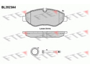 FTE BL2023A4 stabdžių trinkelių rinkinys, diskinis stabdys 
 Techninės priežiūros dalys -> Papildomas remontas
68006732AA, 004 420 67 20, 004 420 83 20