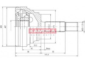 KAMOKA 6600 jungčių komplektas, kardaninis velenas 
 Ratų pavara -> Sujungimai/komplektas
7701349874, 7701349880, 7701349938