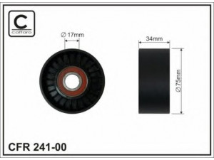 CAFFARO 241-00 kreipiantysis skriemulys, V formos rumbuotas diržas 
 Diržinė pavara -> V formos rumbuotas diržas/komplektas -> Laisvasis/kreipiamasis skriemulys
76145276