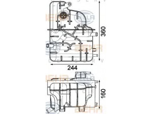 HELLA 8MA 376 903-031 išsiplėtimo bakelis, aušinimo skystis 
 Aušinimo sistema -> Radiatorius/alyvos aušintuvas -> Išsiplėtimo bakelis, variklio aušinimo skystis
AL 17 0407, AL 179 270