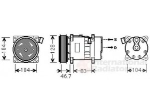 VAN WEZEL 5800K309 kompresorius, oro kondicionierius 
 Oro kondicionavimas -> Kompresorius/dalys
2D0 820 805 B, 2D0820805B