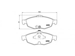 BREMBO P 11 016 stabdžių trinkelių rinkinys, diskinis stabdys 
 Techninės priežiūros dalys -> Papildomas remontas
05018942AA, 05018945AA, 5018942AA