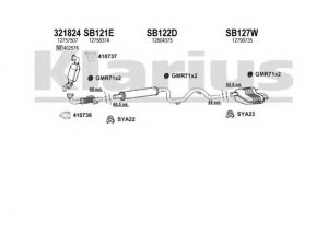 KLARIUS 750203U išmetimo sistema 
 Išmetimo sistema -> Išmetimo sistema, visa