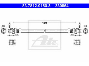 ATE 83.7812-0180.3 stabdžių žarnelė 
 Stabdžių sistema -> Stabdžių žarnelės
4E0 611 775 F, 8D0 611 775 E, 4E0 611 775 F