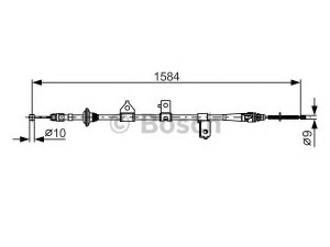 BOSCH 1 987 482 099 trosas, stovėjimo stabdys 
 Stabdžių sistema -> Valdymo svirtys/trosai
0K30A 44420H