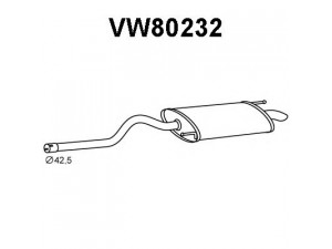 VENEPORTE VW80232 galinis duslintuvas 
 Išmetimo sistema -> Duslintuvas
6K9253609, 6K9253609A, 6K9253609E