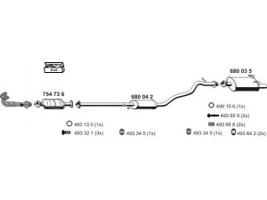 ERNST 140031 išmetimo sistema 
 Išmetimo sistema -> Išmetimo sistema, visa