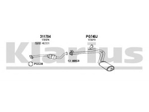 KLARIUS 630857U išmetimo sistema 
 Išmetimo sistema -> Išmetimo sistema, visa