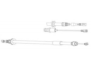 CEF DM02173 trosas, stovėjimo stabdys 
 Stabdžių sistema -> Valdymo svirtys/trosai
6384270338